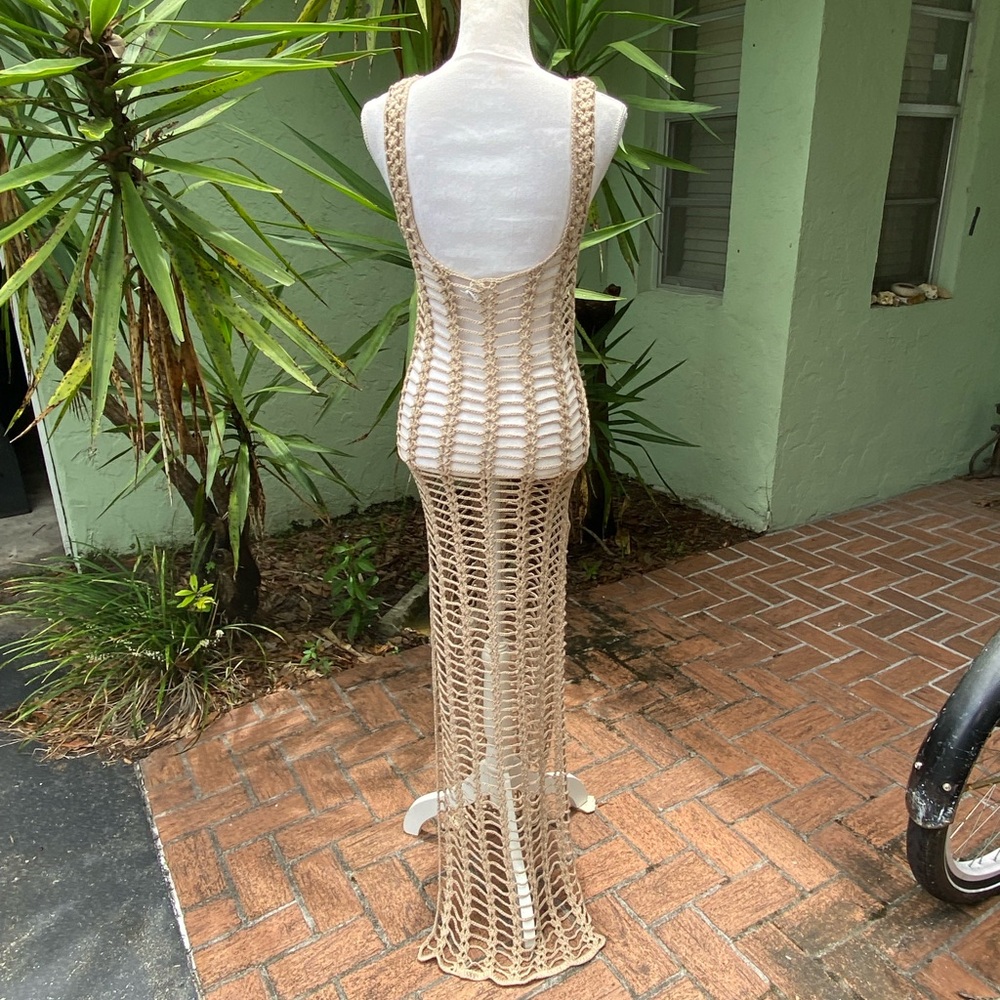 Crochet Long Dress Beach Cover Up - Picture 6 of 8
